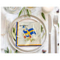 Miniatyrbild 4 av 4: Servetter Svensk flagga/Blommor 33x33cm 20-pack multifärg