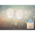 Miniatyrbillede 3 af 3: Ballong Konfetti Prickar 6-pack 30 cm Latex White