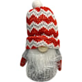 Miniatyrbild 1 av 2: Tomte Luva Röd/Grå zickzack 13 cm grå