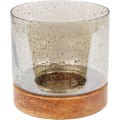 Pikkukuva 1 / 2: Lykta Stormlykta Ljushållare Trä/Glas 17 cm Transparent