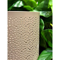 Miniatyrbillede 8 af 8: Ljushållare Bågar Ringar Mönstrad Metall Taupe 18 cm Taupe Bågar