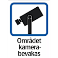 Miniatyrbild 1 av 4: Stickers Området Kamera bevakas Larm A4 multifärg