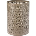 Miniatyrbilde 1 av 4: Ljushållare Bågar Ringar Mönstrad Metall Taupe 18 cm Taupe Ringar