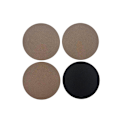 Miniatyrbillede 1 af 3: Glasunderlägg Grå/Svart läderlook 4-pack Grey