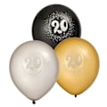 Pikkukuva 1 / 2: Ballong 20 år 6-pack Latex Multicolor