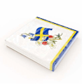 Miniatyrbilde 2 av 4: Servietter Svensk flagg/Blommor 33x33cm 20-pakning Multicolor