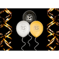 Pikkukuva 2 / 2: Ballong 25 år 6-pack Latex Multicolor