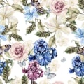 Miniatyrbillede 1 af 4: Servietter Blomsterfjäril 33x33cm 20-pak Multicolor