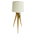 Miniatyrbild 1 av 3: Lampa bord trä Vit skärm 49 cm multifärg one size