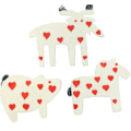 Pikkukuva 1 / 2: Magnet Jul Trä 3-pack Häst Gris Älg White