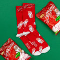 Miniatyrbilde 1 av 4: Strumpor Juleskum Skumtomte Barnstrumpor Röd stl 27-30 Red