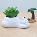 Miniatyrbild 2 av 5: Djurgårdsälskare presenter, heminredning kruka, djur suckulent planter blomkruka med dräneringshål för hemmet
