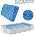Miniatyrbild 2 av 5: 2025 Lämplig Rektangulär Poolmatta, Värmeisoleringsfilm för Poolskydd, Bubbelpolyeten Protec