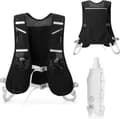 Hydration Vest for Runners - Lightweight Backpack with 500ml Soft Flask and 7 Pockets - Breathable and Adjustable for Marathon, Cycling and
