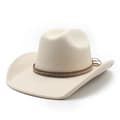 Western cowboyhatt, presenthatt, punkridhatt - beige 56-58