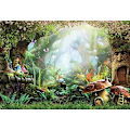 Miniatyrbild 5 av 5: 150x100cm Svampskog Gobeläng Alvstuga Psykedelisk Skog Serietecknad Vägg Hängande Blommor Magi