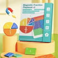 Miniatyrbild 3 av 5: Magnetic Fraction Learning Book - Interactive Math Game Set for Kids | Foldable Teaching Board with Color Segment Pieces, Hands-on Visual Education