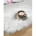 Miniatyrbild 2 av 5: Faux fårskinn matta, lyxig fluffig matta, mjuk lurvig matta för sovrum
