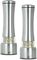 Manual Stainless Steel Salt and Pepper Grinder, Refillable with Adjustable Glass Container