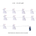 Miniatyrbild 4 av 5: Fe-ljus, påskhare-ljus - 10 LED varmvita fe-ljus, för påskvår inomhus