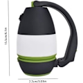 Miniatyrbild 2 av 5: Bärbar 3-i-1 lykta tältlampa glödlampa USB-driven campinglampa för camping vandring grön och svart