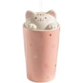 Miniatyrbild 1 av 5: Katt Kaffe Mugg med Sugrör, Keramisk Resmugg med 3D Kattunge Lock, Återanvändbar Te, Mjölk, Bubble Tea