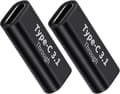 USB C hun til hun adaptere (2), understøtter hurtig opladning og dataoverførsel, 10 Gbps hastighed