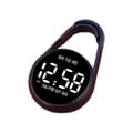 Digital Pocket Watch with Touch Screen, Waterproof, Night Light, White Blue