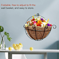 Miniatyrbild 5 av 5: 2 st 10 tum runda kokosfoder med 2 st innerfoder av non-woven tyg, ersättning kokosnöt coir fibe