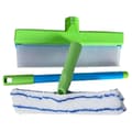 Recyclable Silicone Window Squeegee Kit, Reusable Glass Cleaning Tools with Silicone Squeegee and Microfiber Scrubber for Car Glass