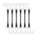 Rubber straps with hooks 15 cm, heavy-duty rubber straps for outdoor use with S-hooks for truck, van