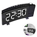Miniatyrbild 2 av 5: 2025 Ny Digital Väckarklocka, Projektionsväckarklockor För Sovrum Med 4 Dimmer, USB-Telefonladdare, 180° Roterbar Projektor