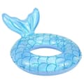 Inflatable Swim Ring with Fishtail, Summer Swim Float, Swim Circle, Pool Float, Ride-on Pool Float