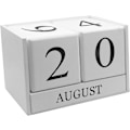 Miniatyrbild 1 av 5: Trä skrivbord block kalender - evig block månad datum display hem kontor dekoration