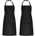 Set med två unisex köksförkläden, hushållsförkläden, oljeduksförkläden fickor, idealiska för grillning