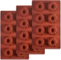Silikonform för julkakor, återanvändbar brioche-bakform, 3-delat set