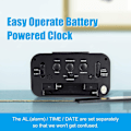 Miniatyrbild 3 av 4: Digital väckarklocka för barn, batteridriven, snooze-funktion, smart nattlampa, enkel inställning, skrivbordsur för sovrum, svart