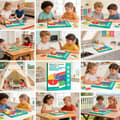 Miniatyrbild 4 av 5: Magnetic Fraction Learning Book - Interactive Math Game Set for Kids | Foldable Teaching Board with Color Segment Pieces, Hands-on Visual Education