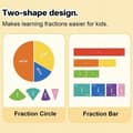 Miniatyrbild 5 av 5: Magnetic Fraction Learning Book - Interactive Math Game Set for Kids | Foldable Teaching Board with Color Segment Pieces, Hands-on Visual Education