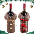 Tomte-set för vinflaskor, 2-delat vinflaskset, juldekoration
