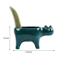 Miniatyrbild 3 av 5: 2025 Nya Blomkrukor Söta Katt Suckulent Planteringskärl Växtbehållare ，Vit + Grön，2st