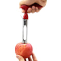 Miniatyrbild 3 av 5: Äppelurtagare med livsmedelskvalitet i rostfritt stål, skarp tandad klinga, ergonomiskt halkfritt handtag