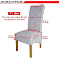 Miniatyrbild 3 av 5: Stort stretch Jacquard matstolsöverdrag (svart, 2 stycken)