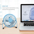 Miniatyrbild 5 av 5: Mini Tyst Fläkt med Metallkonstruktion & Starkt Luftflöde & 360° Justerbar Lutningsvinkel(Blå)