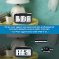 Miniatyrbild 4 av 4: Digital väckarklocka för barn, batteridriven, snooze-funktion, smart nattlampa, enkel inställning, skrivbordsur för sovrum, svart