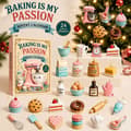 Baknings-adventskalender, 24 akrylberlocker för bakning, julklapp