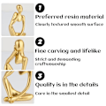 Miniatyrbild 3 av 5: Modern Thinker Resin Statues, 2 Pieces Abstract Thinker Statue, Resin Thinker Abstract Sculpture