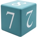 Miniatyrbild 4 av 5: Trä skrivbord block kalender - Perpetual block månad datum display heminredning dekoration (blå)