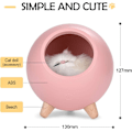 Miniatyrbild 2 av 5: Barn Nattlampa Kattlampa Enkel katt husdjur hus bordslampa Dubbel ström USB laddning touch