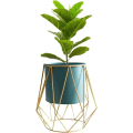 Miniatyrbild 1 av 5: Metallväxtstativ med blomkruka för suckulenter Metallstativ för inomhus- och utomhusbruk (grön)
